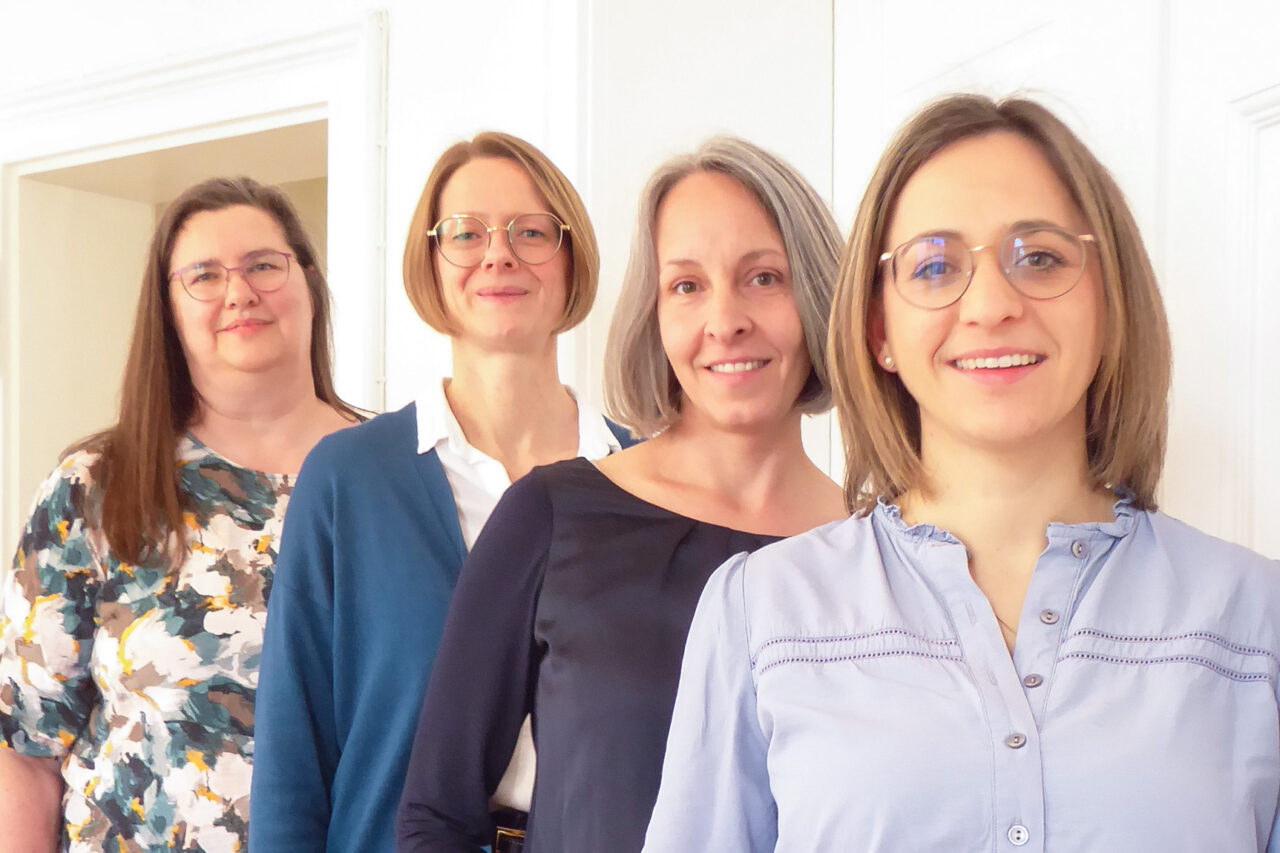 Unsere Palliativfachkräfte (von rechts) Daniela Weishaupt, Sandra Claus, Katja Ruf und Susanne Kling