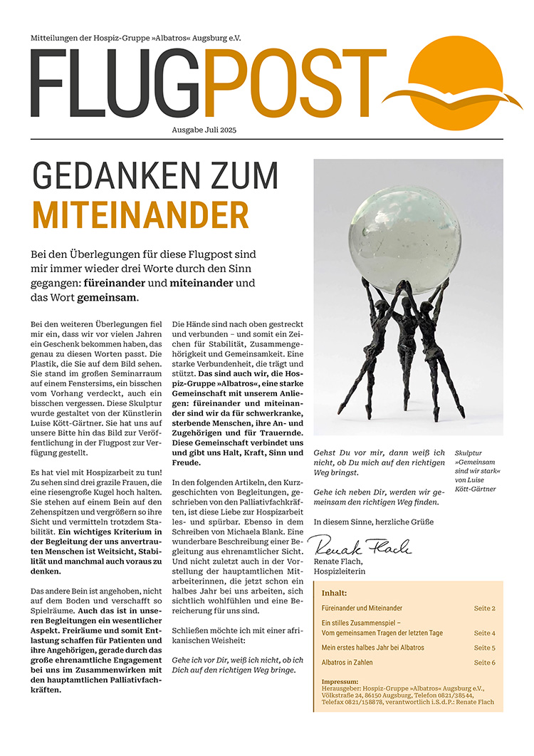 Titelseite der Flugpostausgabe Juli 2025