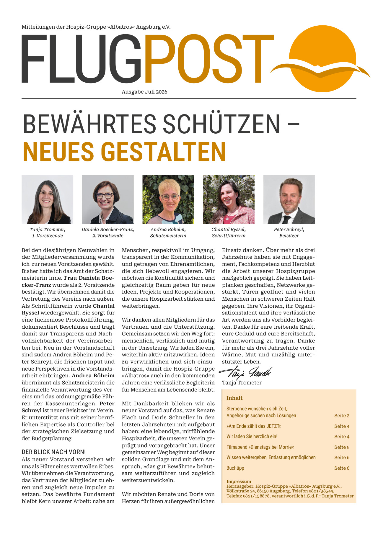 Titelseite Flugpost Juli 2026